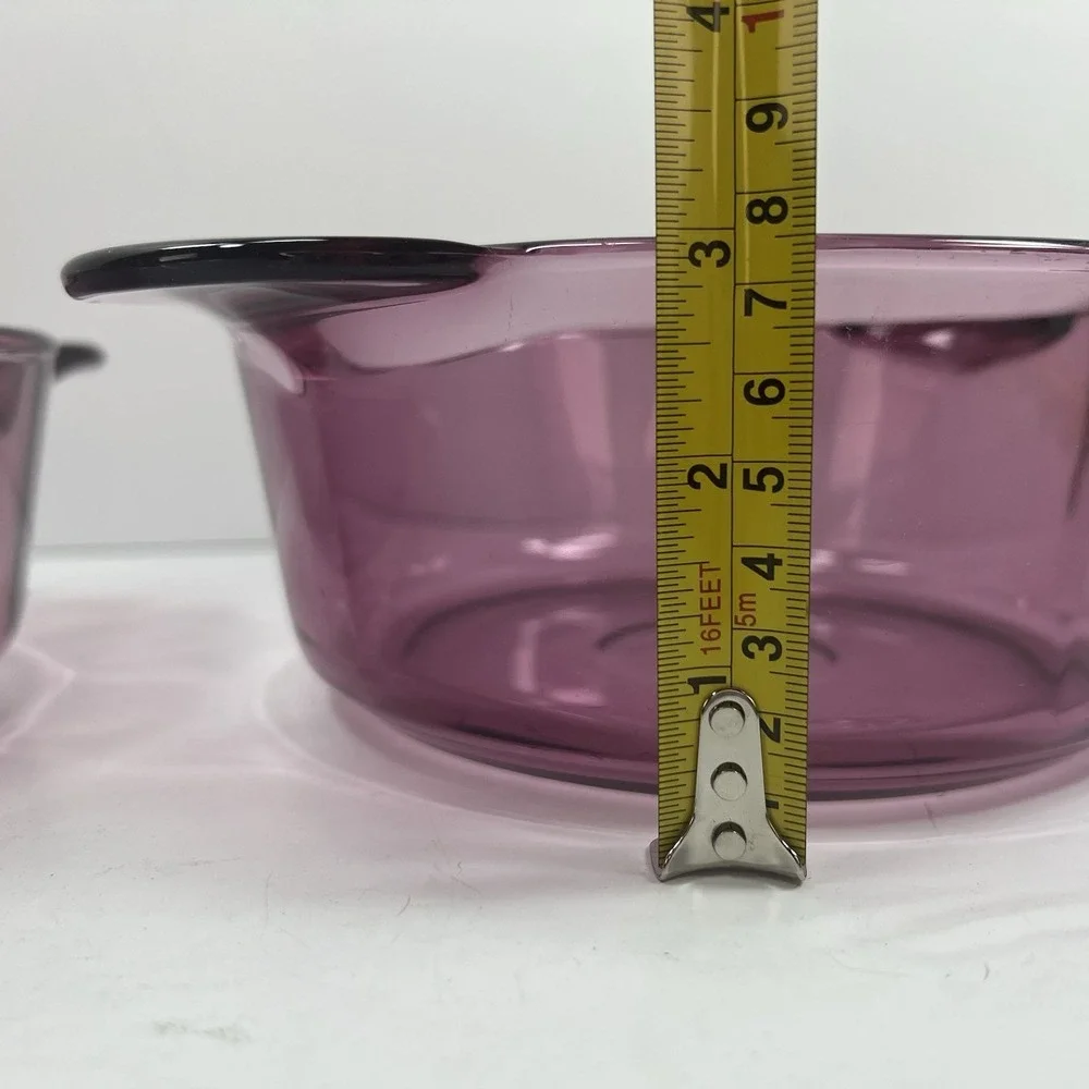 Corning Visions Casserole Dish Set Amethyst Purple Excellent Vintage 1174 1148